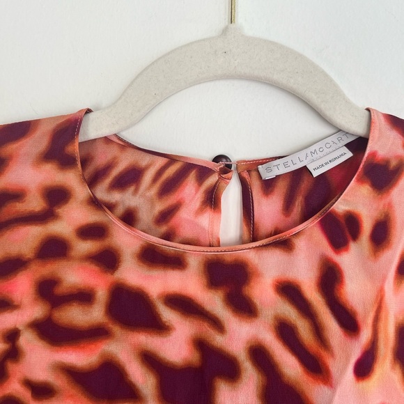 STELLA MCCARTNEY Cheetah Print Knotted Mini Silk Dress - Picture 5 of 8